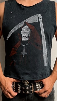 Image 2 of DEATH WORSHIP "End Times Desolator" mineral washed/war-torn t-shirt 
