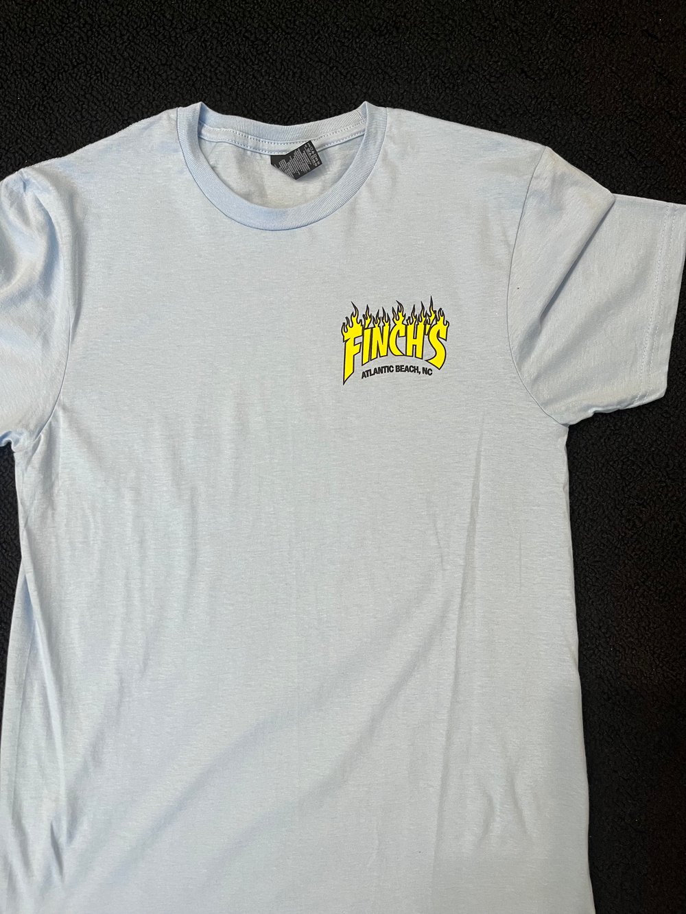 Image of Finchs Flame logo  Shop Tee ( Carolina Blue)
