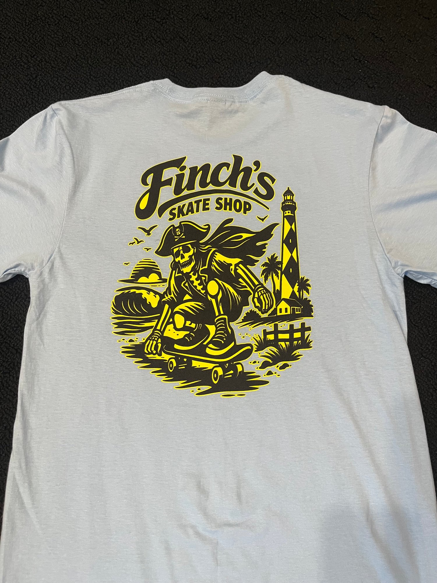 Image of Finchs Flame logo  Shop Tee ( Carolina Blue)
