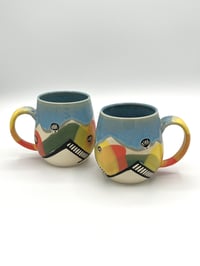 Image 2 of Hot Air Balloon Mug with Glossy Blue Glaze