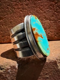 Image 3 of WL&A Handmade Heavy Ingot Split Cuatro Gem Grade Royston Ring - Size 9