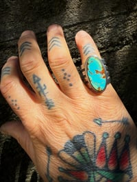 Image 6 of WL&A Handmade Heavy Ingot Split Cuatro Gem Grade Royston Ring - Size 9