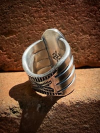 Image 8 of WL&A Handmade Heavy Ingot Split Cuatro Gem Grade Royston Ring - Size 9