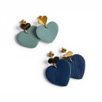 Image 1 of Boucles SIXTINE Bleu glacier / Marine