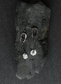 Image 2 of Leaf Impression Silver Earrings