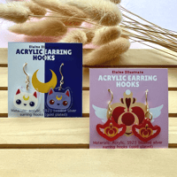 Image 1 of Sailormoon Earrings/ S925 Silver Ear Hooks (gold plated)