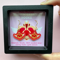 Image 3 of Sailormoon Earrings/ S925 Silver Ear Hooks (gold plated)
