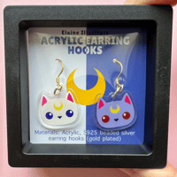 Image 5 of Sailormoon Earrings/ S925 Silver Ear Hooks (gold plated)