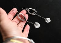 Image 3 of Leaf Impression Silver Earrings