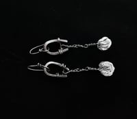 Image 4 of Leaf Impression Silver Earrings