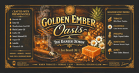 Image 2 of Golden Ember Oasis (Honeyed humidor with tropical glow)