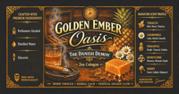 Image 4 of Golden Ember Oasis (Honeyed humidor with tropical glow)