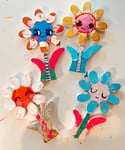 Light Blue Daisy - original wood flower