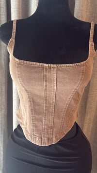Image 1 of Denim Brown Top