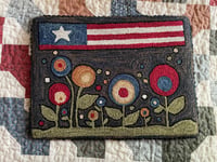 Image 1 of Grammies Pennies Primitive Punch Needle Decorative Folk Art Mat/Mini Rug~~