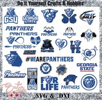 Image 1 of Georgia State Panthers SET Design SVG Files, Cricut, Studio, Digital Cut Files