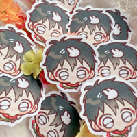 Mori Head Pat Glitter Stickers