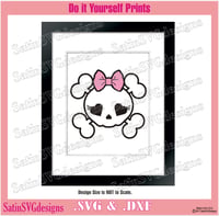 Image 7 of Girly Skull and Bones Design SVG Files, Cricut, Studio, Digital Cut Files