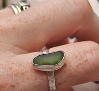 Image 7 of Ready to ship! Green Cornish Seaglass Ring 