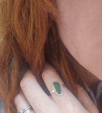 Image 1 of Ready to ship! Green Cornish Seaglass Ring 