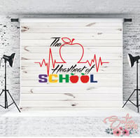Image 6 of Heart Of School Design SVG Files, Cricut, Studio, Digital Cut Files