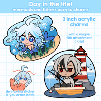 [PRE-ORDER] Day in the life! Mermaids and fisher charms