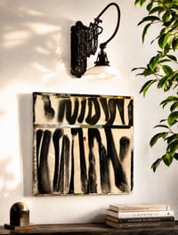 Image 2 of a weaving in black&cream