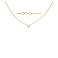 Image 1 of The AMOUR SHINE Heart Birthstone Necklace