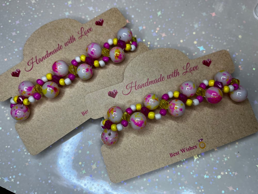 Image of Pink and yellow