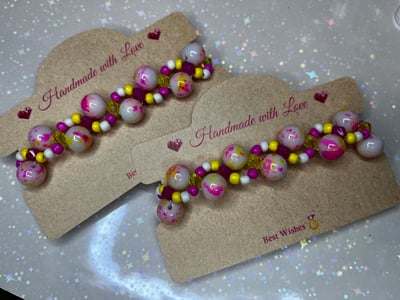 Image of Pink and yellow