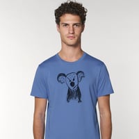 Image 1 of  'Crazy Koala' - Adult t-shirt, blue