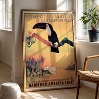 Image 1 of “L’Amazone, Les Antilles, L’Amérique du Nord” Vintage Travel Poster