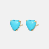 Image 1 of Sleeping Beauty Turquoise Heart Earring
