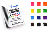 Image 2 of Pilot Parallel Pen Calligraphy Pen Ink (Assorted Colors - 12 Pack)