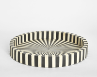 Image 1 of Radiant Bone Inlay Tray Black & White