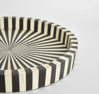 Image 2 of Radiant Bone Inlay Tray Black & White