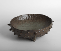Spiked Footed Bowl Green