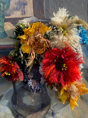 Image of altered perspective painting - still life blooms