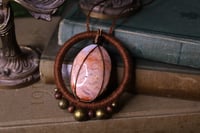 Image 2 of Copper linen cotton candy agate necklace