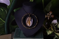 Image 1 of Black hemp ocean jasper necklace