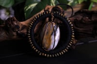 Image 3 of Black hemp ocean jasper necklace