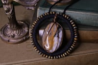 Image 4 of Black hemp ocean jasper necklace