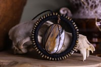 Image 2 of Black hemp ocean jasper necklace