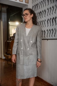 Image 5 of Completo grigio in lino