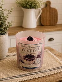 Black Raspberry and Vanilla Cream Pudding Wickless Candle 