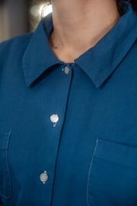 Image 2 of Camicia blu a costine