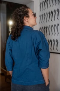 Image 4 of Camicia blu a costine