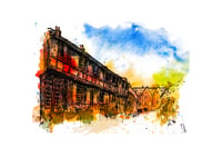 Image 4 of Abbey Street, Cerne Abbas - Fine Art Print