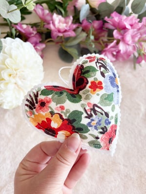 Image of Fabric stuff heart decoration 