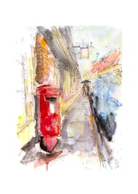 Image 4 of The Red Post Box, Cerne Abbas - Fine Art Print
